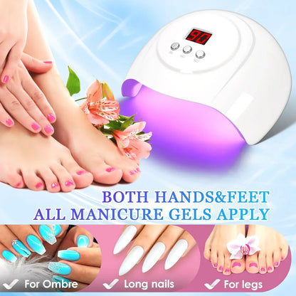 72W UV LED Nail Lamp With a Quick Dry Sensor