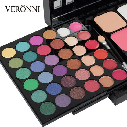 Veronni 40-color glitter eyeshadow palette with matte and shimmer shades in a black case on Tampa Home & Garden Store