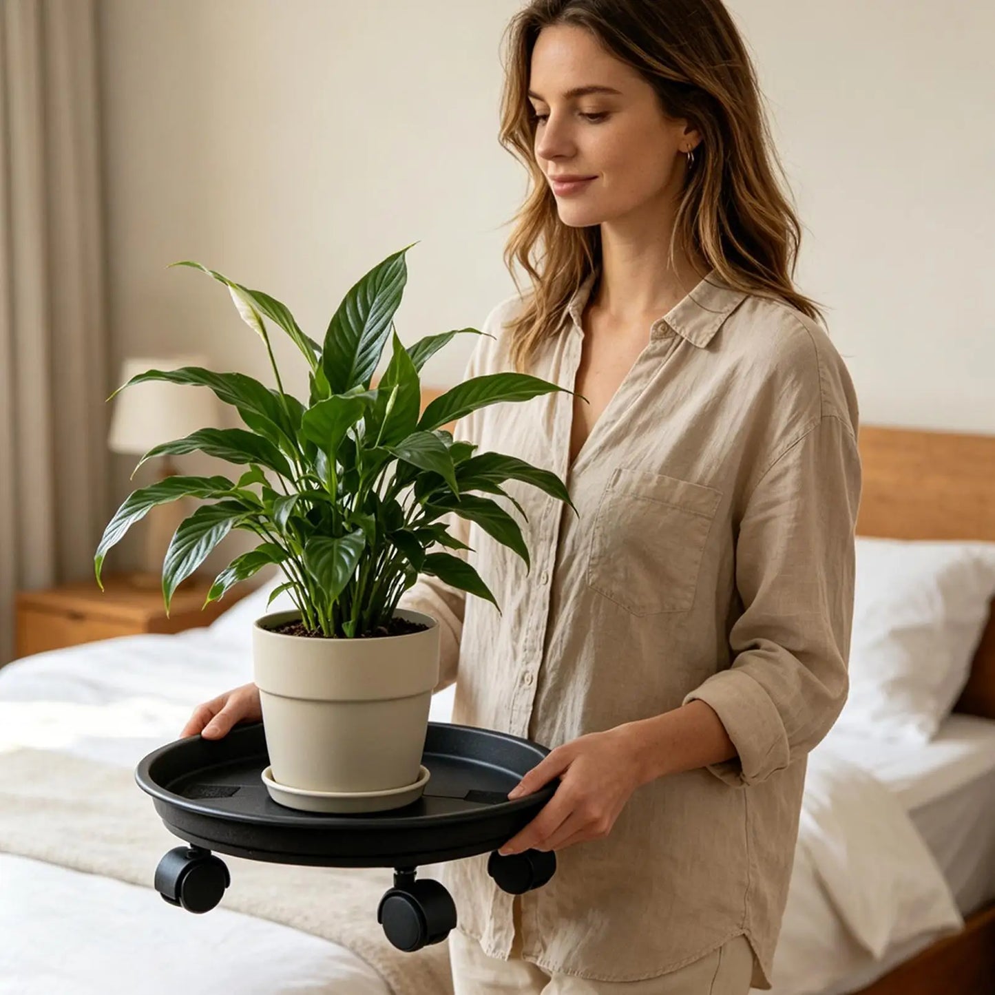 Heavy Duty Four Wheel Rolling Plant Pot Dolly