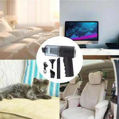 Wireless 120W High Power Vacuum Cleaner Dual Use Home Car Handheld Portable Black