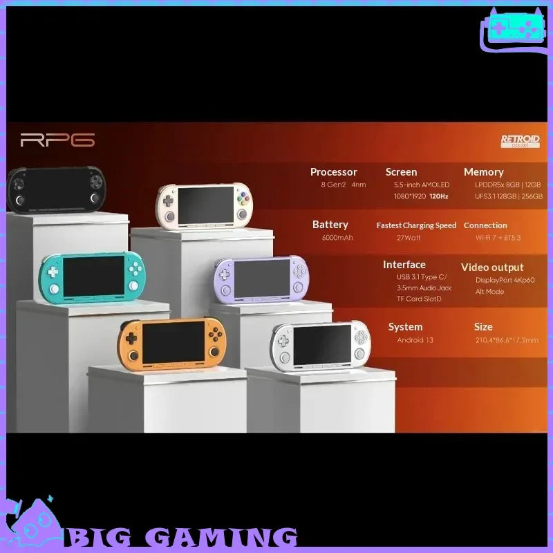 FLIPSTYLEZLLC Retroid Pocket G2 handheld gaming console with 5.5in OLED 8+128GB various colors on Tampa Home & Garden Store