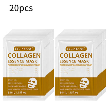 Collagen essence masks by FUJXZANS, two packs of white sachets with brown logo on Tampa Home & Garden Store