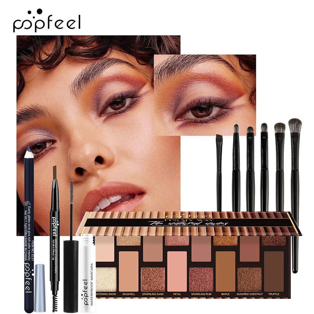 POPFEEL all-in-one makeup kit gift set with eyeshadow palette and brushes by Silcy Skin on Tampa Home & Garden Store