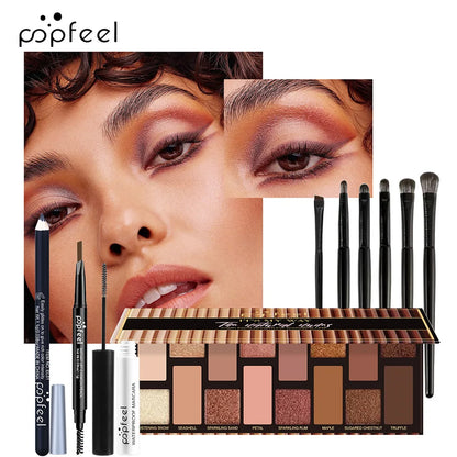 POPFEEL all-in-one makeup kit gift set with eyeshadow palette and brushes by Silcy Skin on Tampa Home & Garden Store