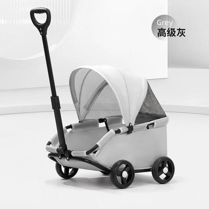 Pet Zen 4-Wheel Dog Stroller grey with sunshade canopy on Tampa Home & Garden Store