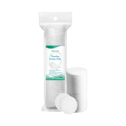 Premium cotton pads by EELHOE in a clear bag with teal label, 100 pieces makeup remover pads on Tampa Home & Garden Store