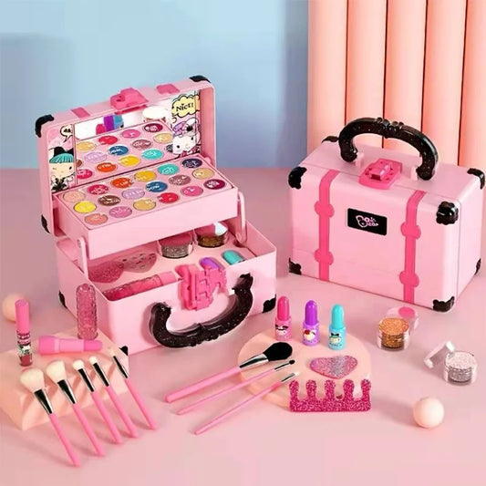 Kids Princess Makeup Kit Washable Non Toxic Cosmetic Set with Case - Tampa Home & Garden Store