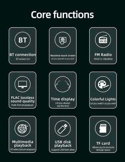 7-inch touch screen car stereo core features: BT, resistive touch, FM radio, FLAC, time display on Tampa Home & Garden Store