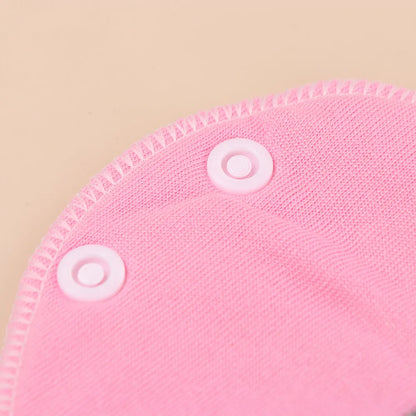6Pcs menstrual cloth pads pink fabric with white snaps Silcy Skin 23cm on Tampa Home & Garden Store