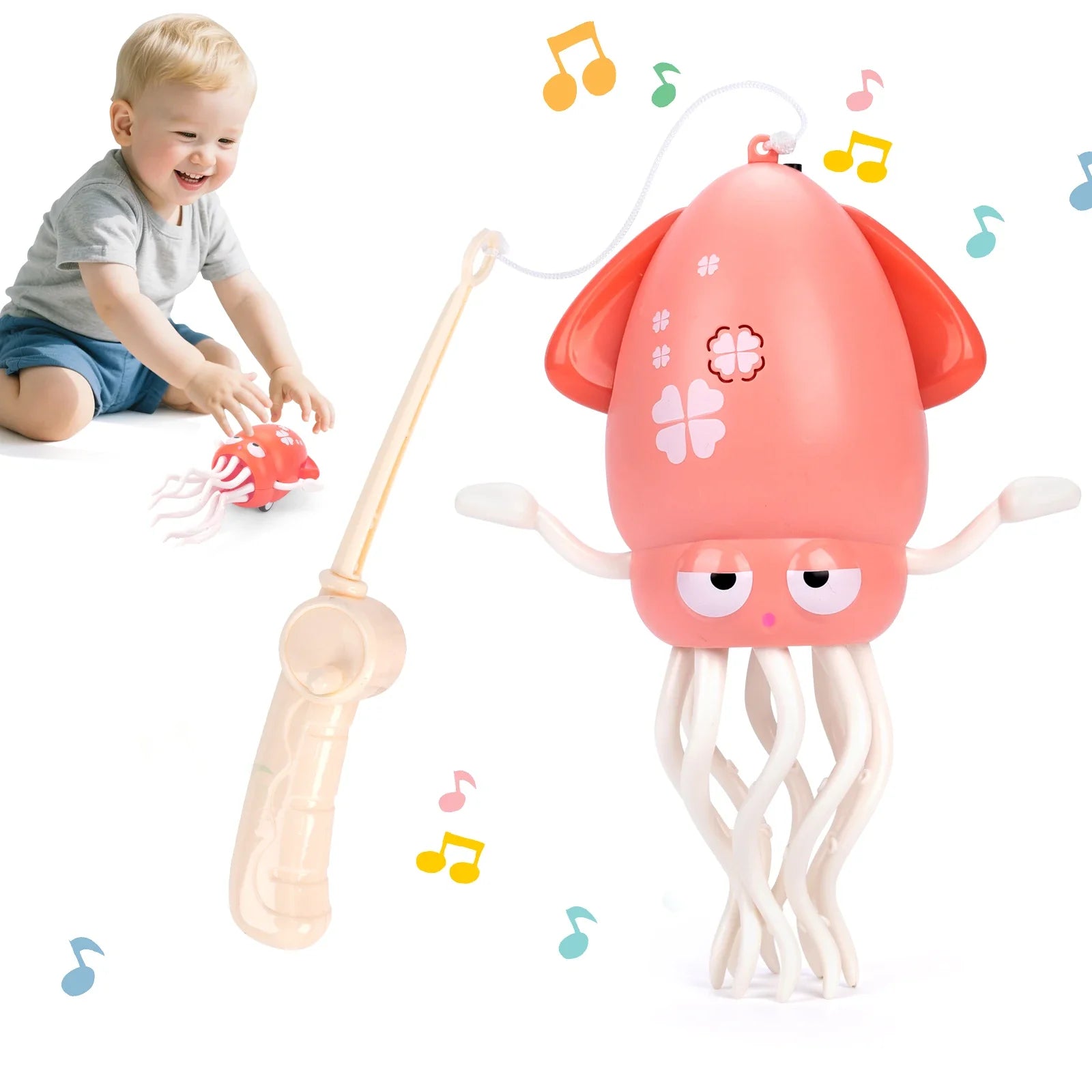 Perfecsy electronic dancing squid toy with light and music, pink on Tampa Home & Garden Store