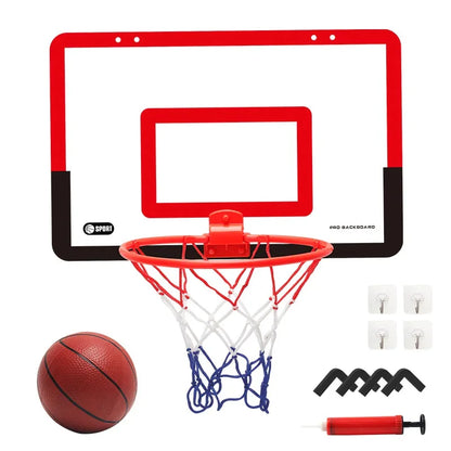 Portable foldable basketball hoop set by FLIPSTYLEZLLC with red backboard, red rim, net, pump on Tampa Home & Garden Store