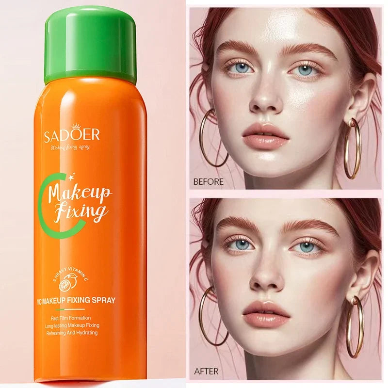 Waterproof mattifying setting spray Silcy Skin orange 150ml bottle with green cap on Tampa Home & Garden Store