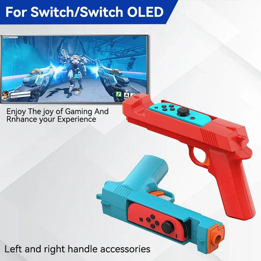 Switch shooter gun controller set red and blue with L/R grips for Switch OLED FLIPSTYLEZLLC on Tampa Home & Garden Store