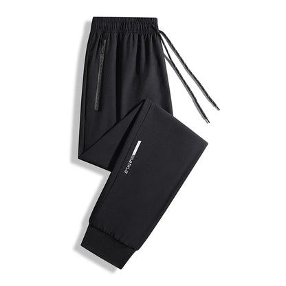 Men's black jogger pants with drawstring, breathable quick-dry fabric, zip pocket, UpTrend Deals on Tampa Home & Garden Store
