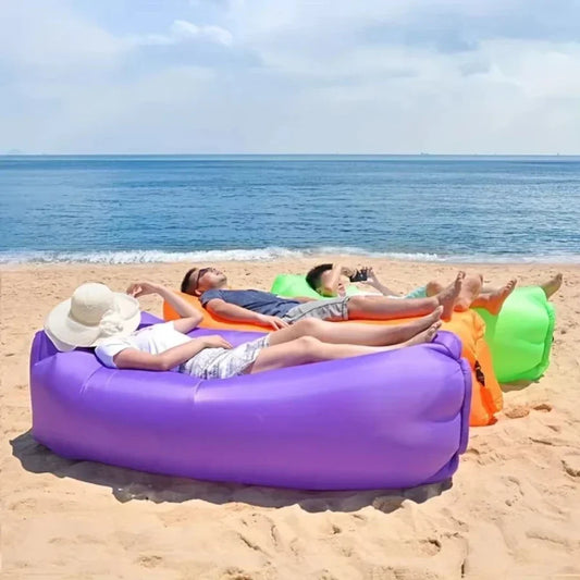 Inflatable Sofa Air Lounger Portable Camping Mat Beach Recliner Outdoor Chair - Tampa Home & Garden Store