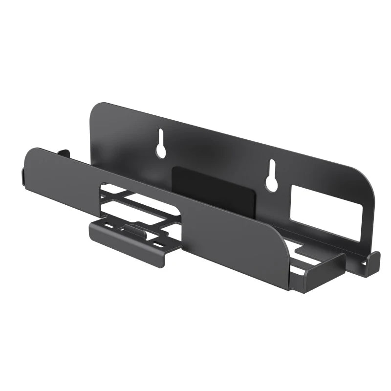 Gray metal wall-mount host stand for Switch 2 with sliding tray and hanging brackets on Tampa Home & Garden Store
