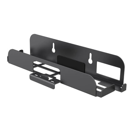 Gray metal wall-mount host stand for Switch 2 with sliding tray and hanging brackets on Tampa Home & Garden Store