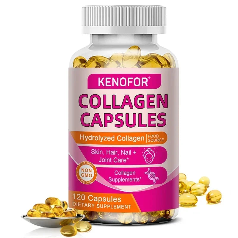 Kenofor collagen capsules with softgels Hydrolyzed Collagen for skin, hair & nails, 120 capsules on Tampa Home & Garden Store