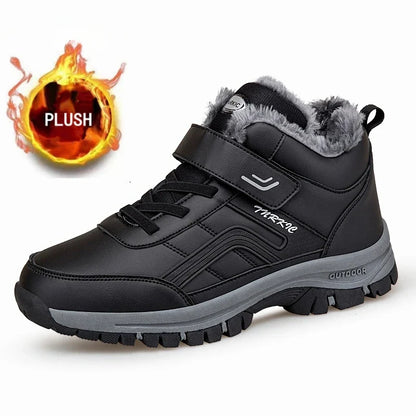 Winter boots waterproof warm outdoor shoes UpTrend Deals, black leather upper, outsole on Tampa Home & Garden Store