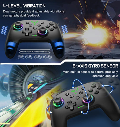 RGB wireless Switch controller with neon RGB rings, dual units, FLIPSTYLEZLLC on Tampa Home & Garden Store