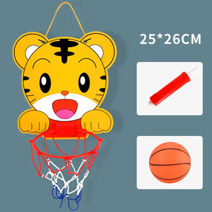 FLIPSTYLEZLLC kids cartoon tiger basketball hoop with yellow backboard red rim and net on Tampa Home & Garden Store