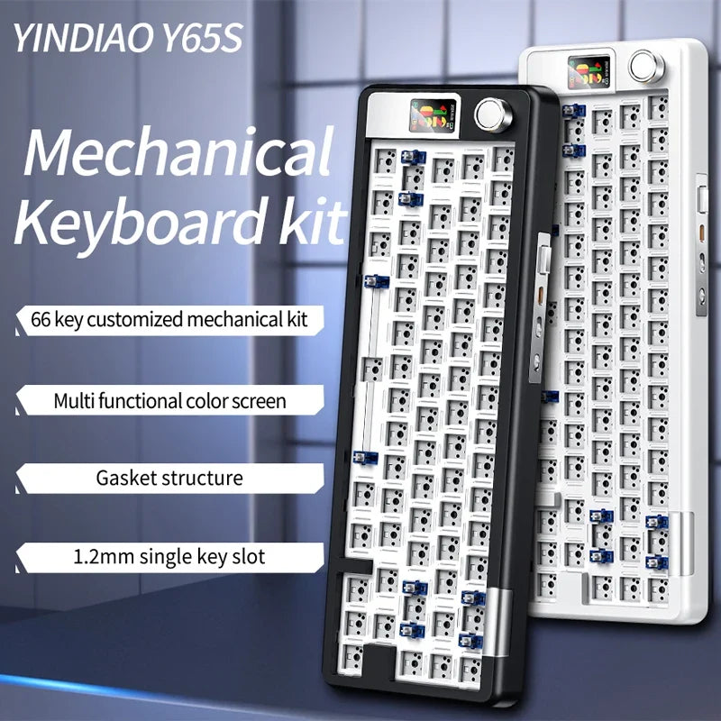 Hot-swappable FLIPSTYLEZLLC keyboard kit YINDIAO Y65S with gasket structure and 66-key RGB backlit on Tampa Home & Garden Store