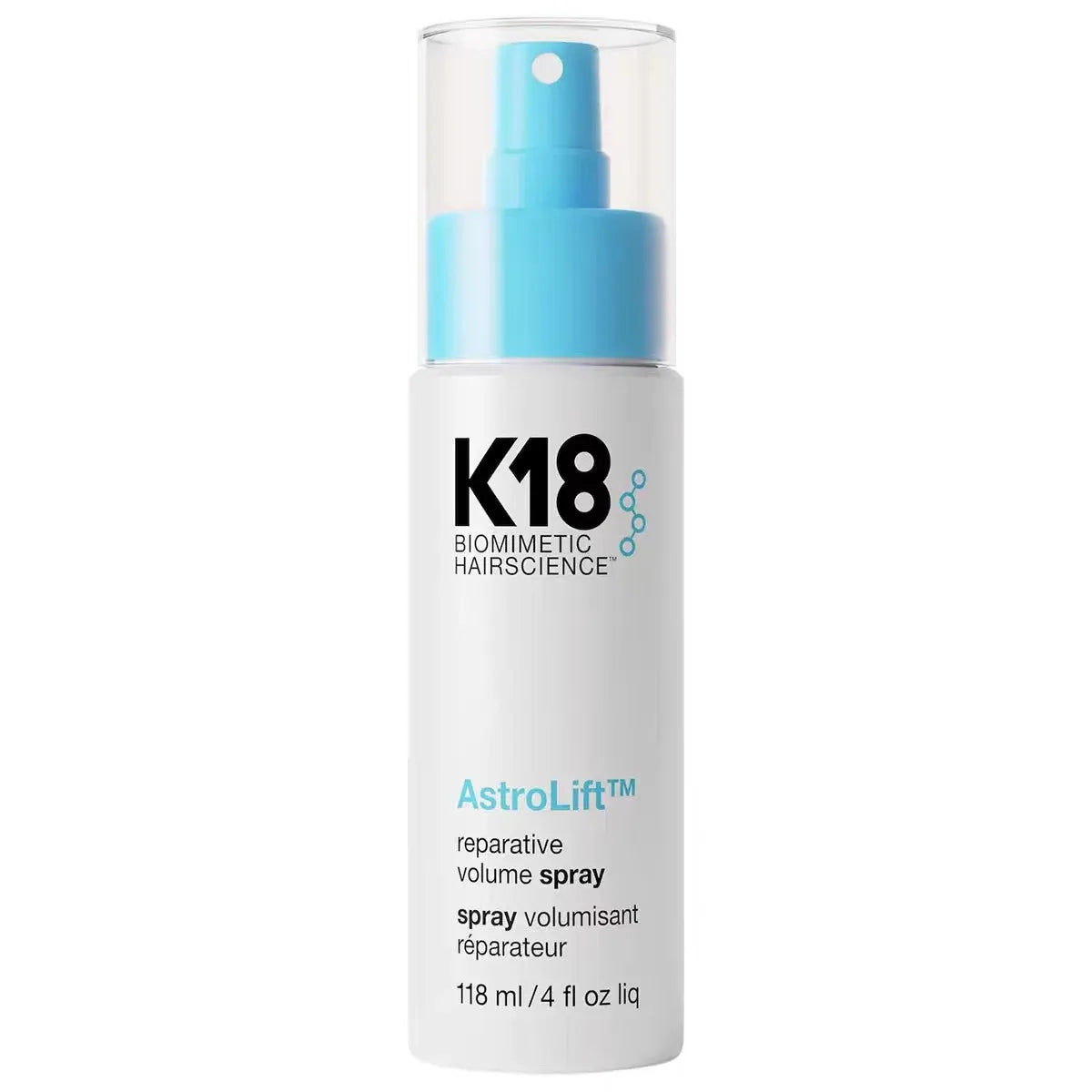 White K18 AstroLift spray bottle with blue pump and clear cap on Tampa Home & Garden Store