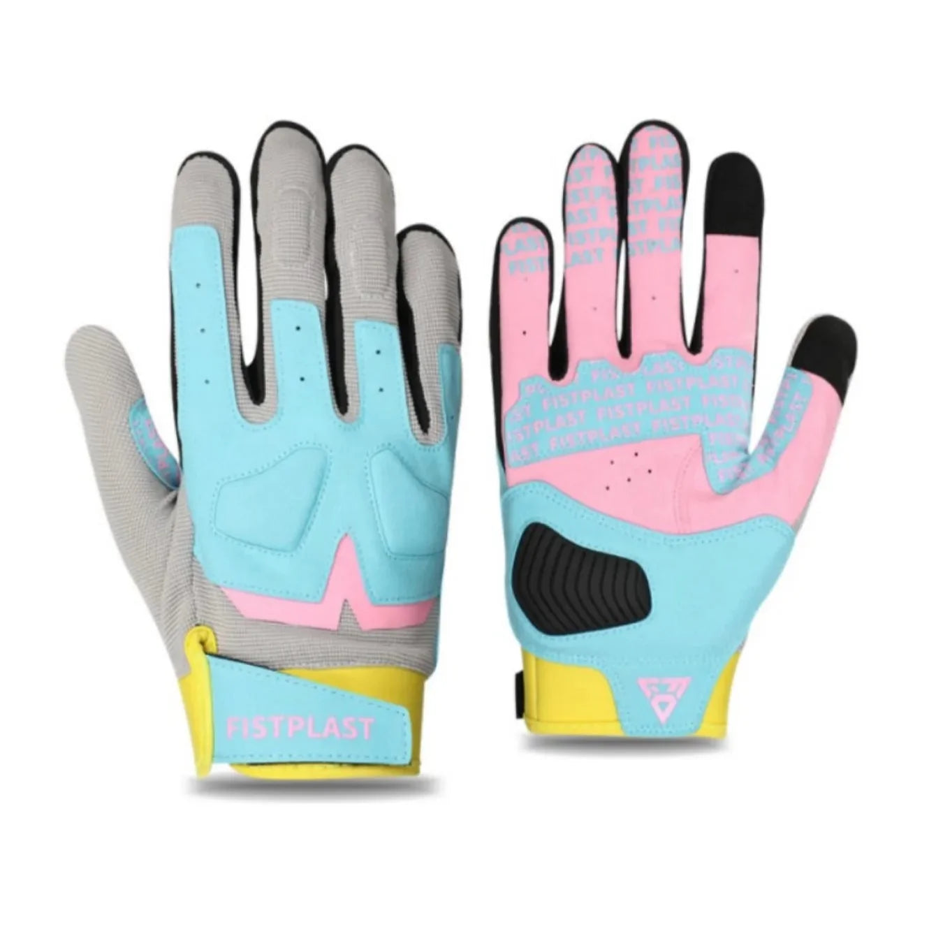 Motorcycle gloves BikerZoneZ pink/blue anti-collision, breathable, non-slip, touchscreen pair on Tampa Home & Garden Store