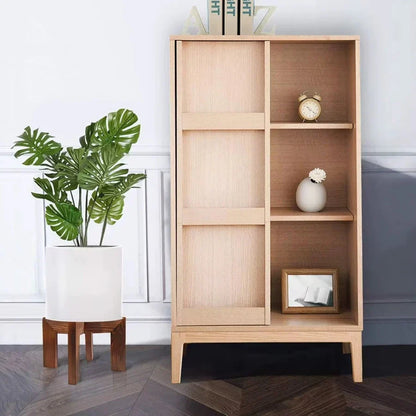Sturdy Wooden Rack And A Solid Bonsai Plant Shelf
