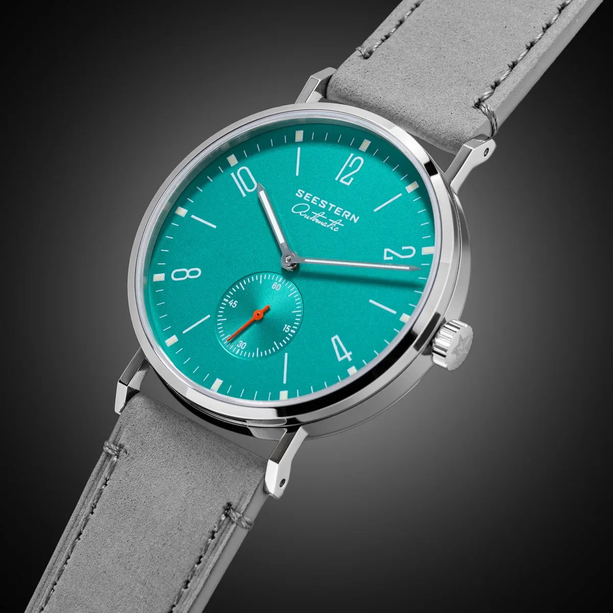 Men's ultrathin automatic dress watch turquoise dial stainless steel case strap UpTrend on Tampa Home & Garden Store