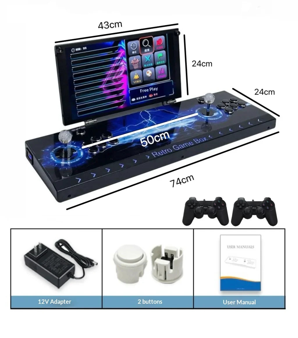 Black arcade console with dual joysticks, folding screen FLIPSTYLEZLLC TV Pandora on Tampa Home & Garden Store