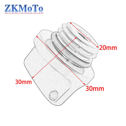 Motorcycle crankcase cap CNC oil filler screw cover aluminum 20mm/30mm sizing BikerZoneZ on Tampa Home & Garden Store