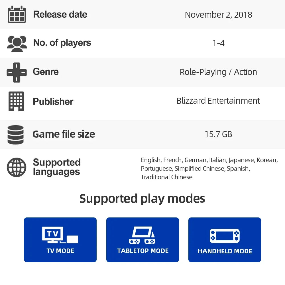 Nintendo Switch Diablo III Eternal Collection game by FLIPSTYLEZLLC, 14-language support, 15.7 GB on Tampa Home & Garden Store