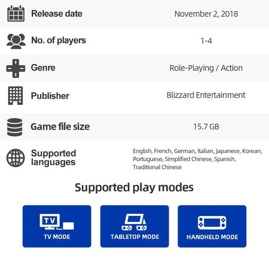 Nintendo Switch Diablo III Eternal Collection game by FLIPSTYLEZLLC, 14-language support, 15.7 GB on Tampa Home & Garden Store