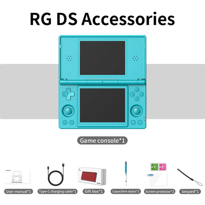 Anbernic RG DS Flip handheld game console teal 4in IPS HD dual screens FLIPSTYLEZLLC on Tampa Home & Garden Store