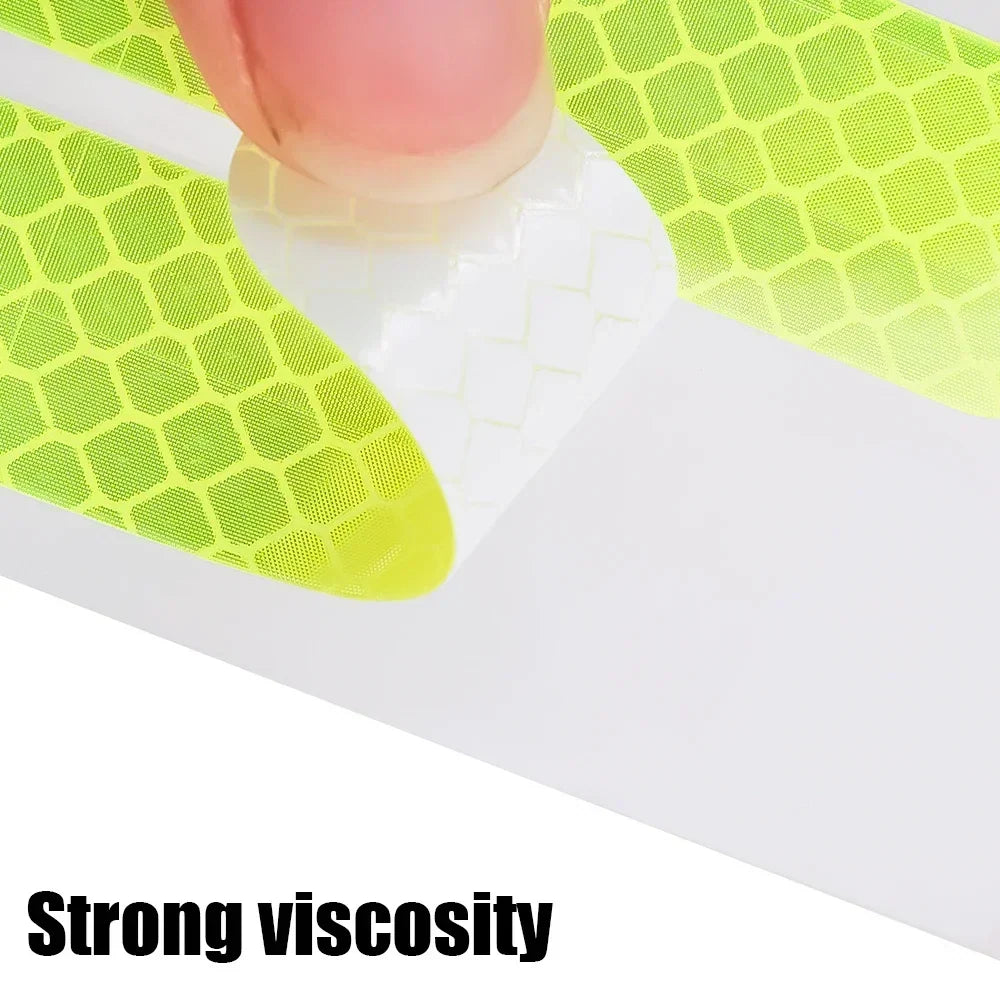 All Gear Reflective Stickers neon yellow-green hex honeycomb with strong adhesive backing on Tampa Home & Garden Store