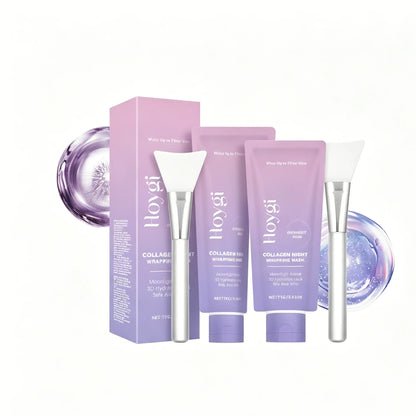 Korean collagen peel-off facial mask set in lavender tubes and sachets on Tampa Home & Garden Store