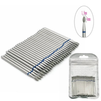 50pc diamond nail drill bit set by Silcy Skin for cuticle cleaning with milling cutters on Tampa Home & Garden Store