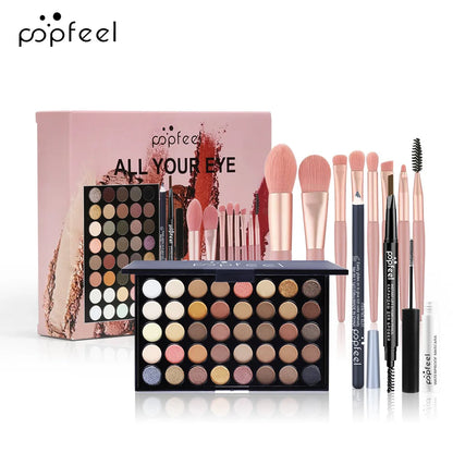 Popfeel all-in-one makeup kit with eyeshadow palette, brushes and eyeliner by Silcy Skin on Tampa Home & Garden Store