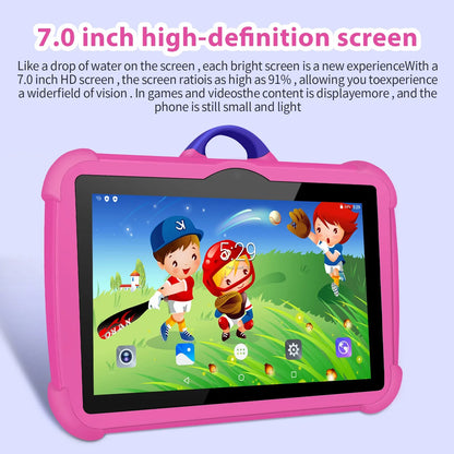 Pink kids tablet in a protective case with handle, 7-inch cartoon pattern, FLIPSTYLEZLLC on Tampa Home & Garden Store