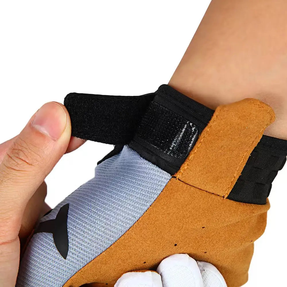 Six Color Windproof Anti-slip Touch Screen Gloves BikerZoneZ tan suede Velcro strap on Tampa Home & Garden Store