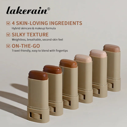 Skin Tint Foundation Stick by Silcy Skin in beige tubes with light to deep shade swatches on Tampa Home & Garden Store