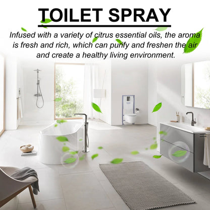 Bergamot bathroom deodorizer spray Silcy Skin in white modern bathroom, multi-use air freshener on Tampa Home & Garden Store