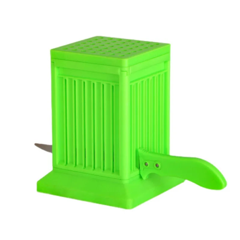 BBQ skewer maker Perfecsy, 49-hole green plastic tool with lever handle for kebabs on Tampa Home & Garden Store