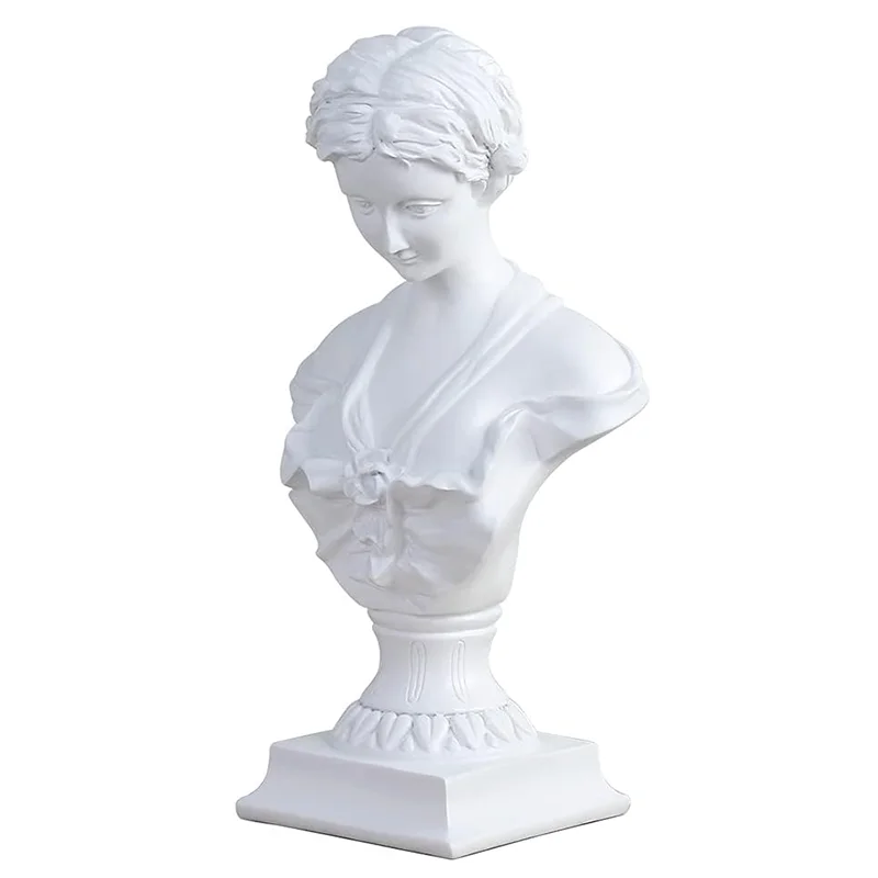 Goddess Venus bust statue in white resin, classical De Milo tabletop decor Perfecsy on Tampa Home & Garden Store