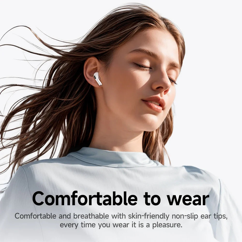 HOCO EW72 Lite wireless in-ear headphones white with touch control LED display on Tampa Home & Garden Store