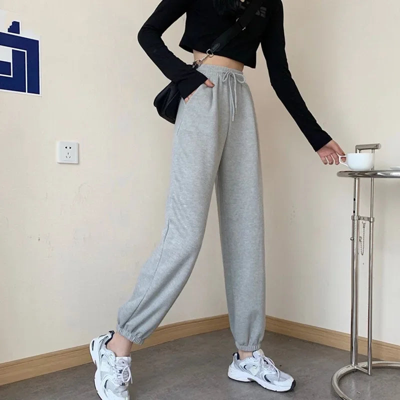 Women Joggers Pants - Oversized gray drawstring hip hop sweatpants, UpTrend Deals on Tampa Home & Garden Store