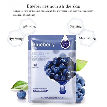 Blueberry facial sheet mask set by Silcy Skin, 10pcs natural plant moisturizing anti-aging masks on Tampa Home & Garden Store