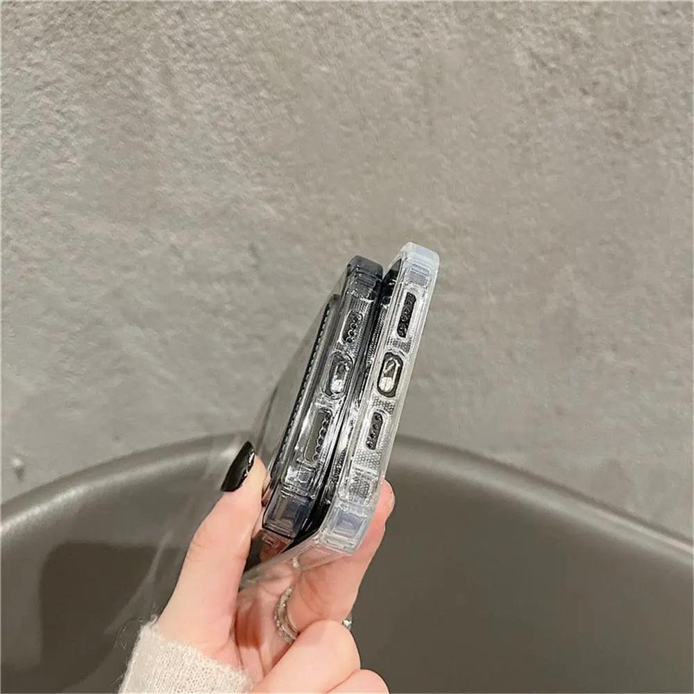 Transparent Card Slot Case For Iphone With Holder