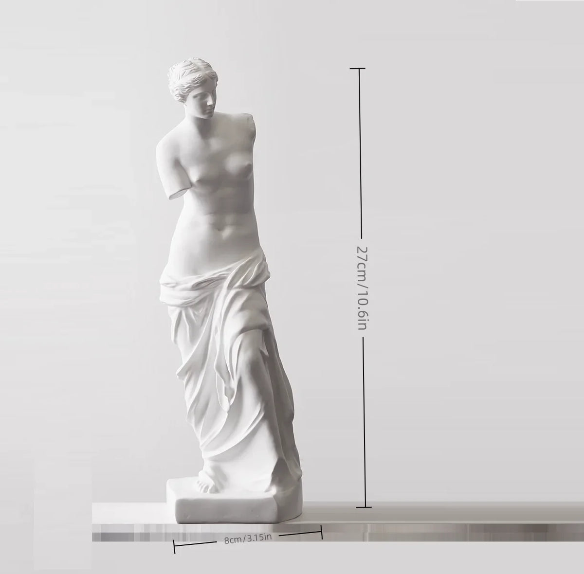 Statue Venus de Milo en résine blanche, déesse grecque décorative, Perfecsy, hauteur 27 cm on Tampa Home & Garden Store
